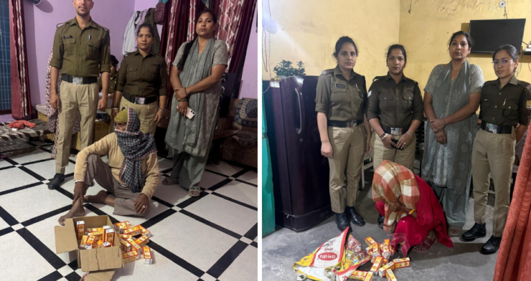 डोईवाला के बुल्लावाला में अवैध शराब बिक्री का खुलासा, एक पुरुष और महिला गिरफ्तार